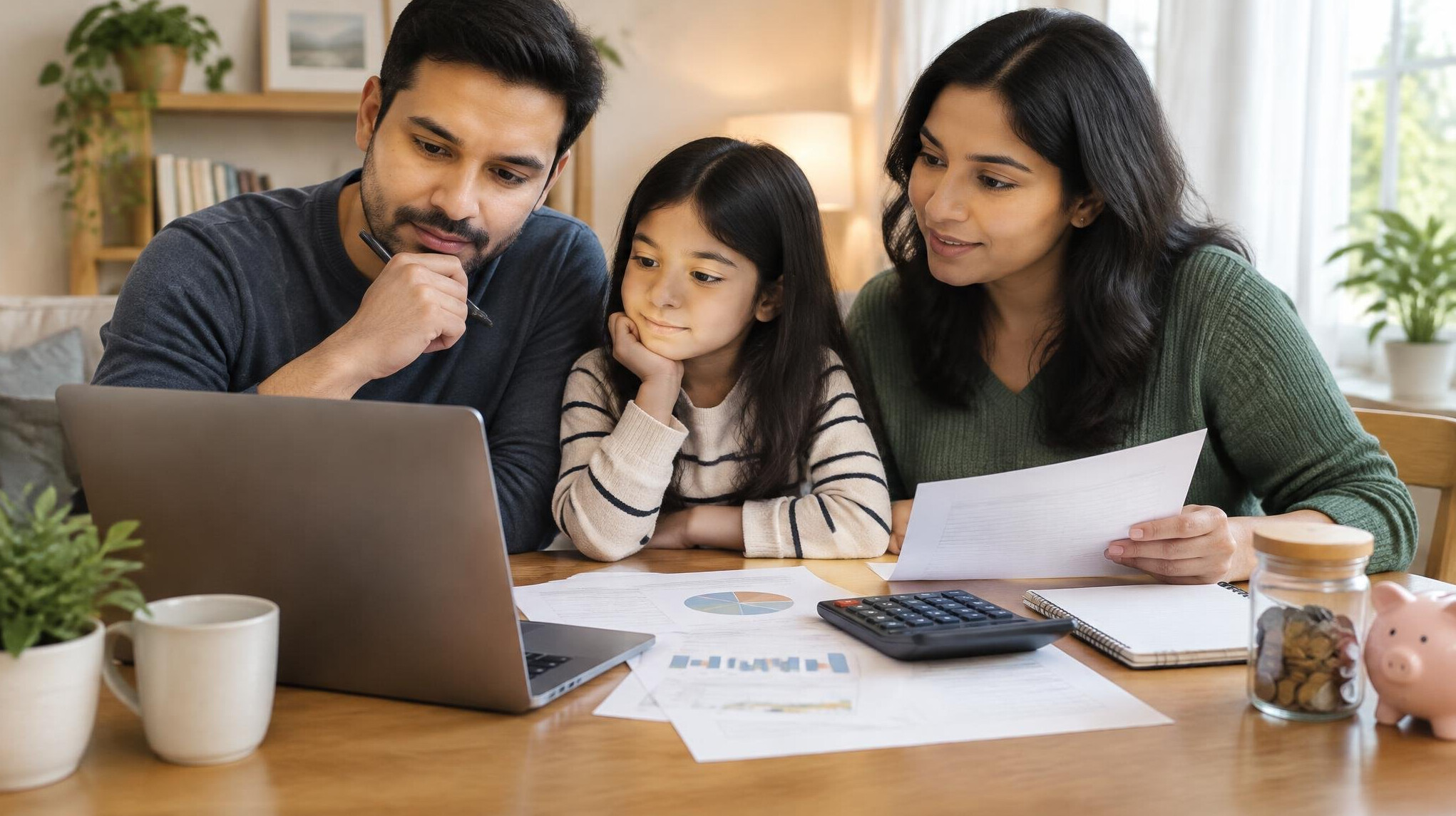 person reviewing budget on laptop